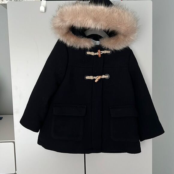 Zara Other - Zara girls fur hooded jacket